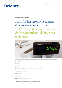NIIF 15 Ingresos procedentes de contratos con clientes El