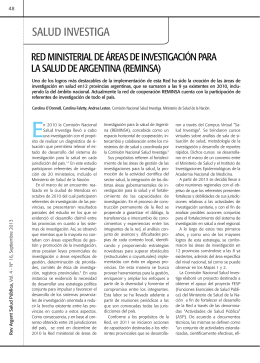 SALUD INVESTIGA - Revista Argentina de Salud Pública