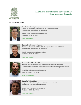 Planta programa Economía - Universidad de Antioquia