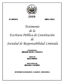 MODELO DE ESCRITURA DE CONSTITUCION