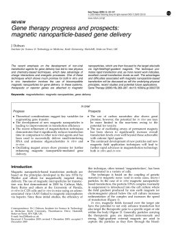 Gene therapy progress and prospects: magnetic nanoparticle