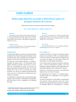 CASO CLINICO Hemorragia digestiva asociada a Helicobacter