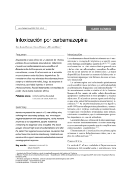 Intoxicación por carbamazepina