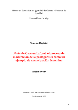 Nada de Carmen Laforet: el proceso de maduración