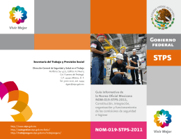 NOM-019-STPS-2011 - Secretaría del Trabajo y Previsión Social