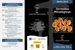 Programa completo Jornadas Micológicas OTOÑO 2013