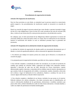 CAPÍTULO II Procedimiento de negociación de deudas Artículo 538