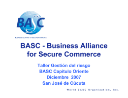 BASC - Business Alliance Business Alliance for Secure Commerce