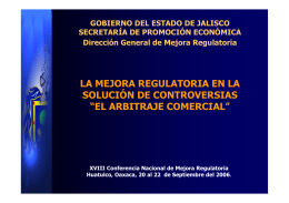 el arbitraje comercial - Comisión Federal de Mejora Regulatoria