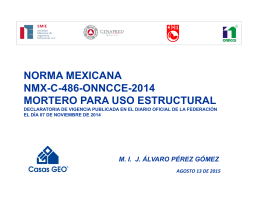 Norma Mexicana NMX-C486-ONNCCE2014 Mortero para uso