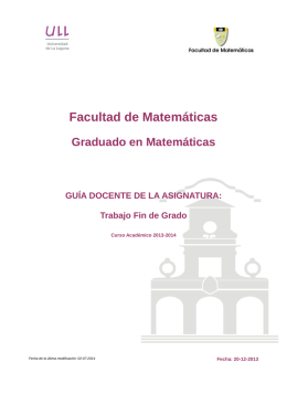 Facultad de Matemáticas - eGuia