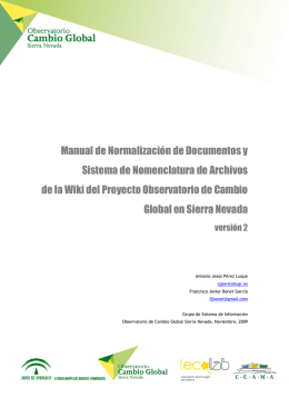 nomenclatura documentos wiki_v2 - Observatorio del cambio global