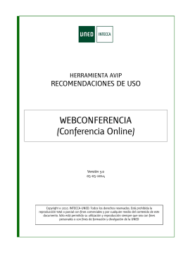 Recomendaciones de uso de Webconferencia