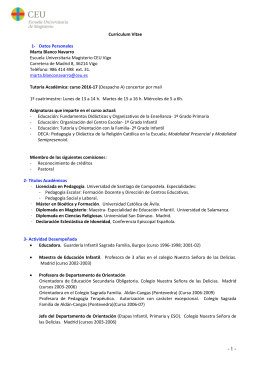 Currículum vítae - Escuela Universitaria CEU de Magisterio de Vigo