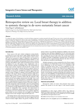 Retrospective review on: Local breast therapy in addition to