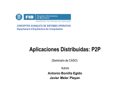 Aplicaciones Distribuidas: P2P