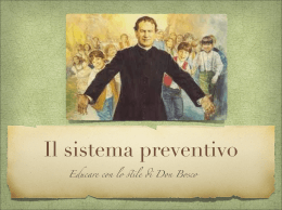 Il sistema preventivo di don Bosco