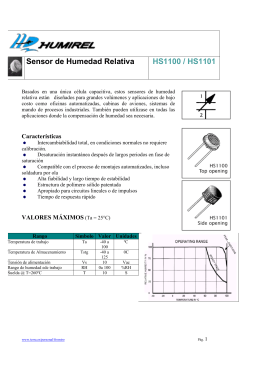 Sensor de Humedad Relativa HS1100 / HS1101