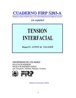 Tensión interfacial - Laboratorio FIRP