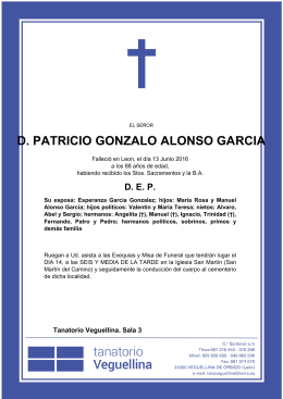 D. PATRICIO GONZALO ALONSO GARCIA