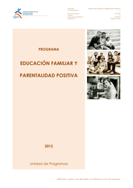 educación familiar y parentalidad positiva