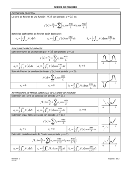 Formulario Series de Fourier
