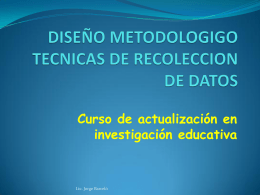 TECNICAS DE RECOLECCION DE DATOS