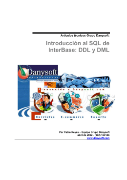 DDL y DML - Danysoft