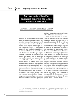 México: profundización financiera e ingreso per cápita en