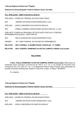 APELAÇÃO - 0800115-20. - Tribunal Regional Federal da 5ª Região