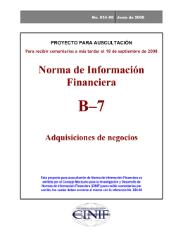 NIF B-7 - Consejo Mexicano de Normas de Información Financiera