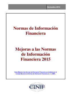 Mejoras a las NIF 2015 - Consejo Mexicano de Normas de