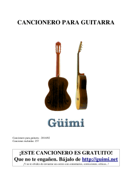 Cancionero para guitarra - 2014/02