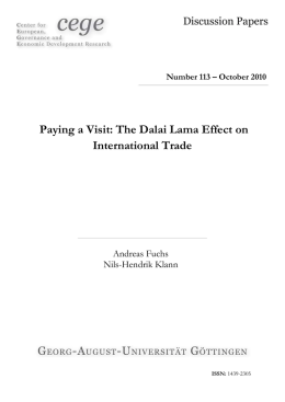 The Dalai Lama Effect on International Trade