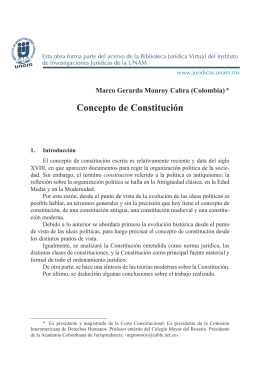 Concepto de Constitución - Instituto de Investigaciones Jurídicas de