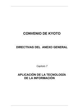 CONVENIO DE KYOTO