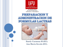 PREPARACION Y ADMINISTRACION DE FORMULAS LACTEAS
