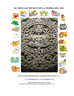 Calendario Azteca - Gnosis - Instituto Cultural Quetzalcóatl
