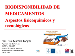 Taller Biodisponibilidad de medicamentos, Marcela Longhi