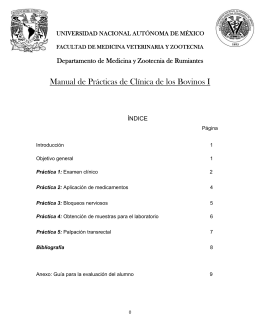 Manual de Prácticas de Clínica de los Bovinos I - FMVZ-UNAM