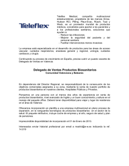 Teleflex Medical, Compañía multinacional estadounidense, es un