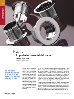 Zinc El protector esencial del metal