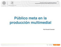 Presentación: Público Meta en la Producción Multimedial