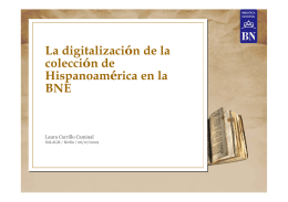 La digitalización de la colección sobre Hispanoamérica en la BNE