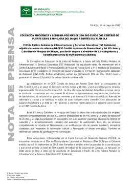 Nota de Prensa - ISE Andalucía