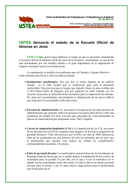 USTEA denuncia el estado de la Escuela Oficial de Idiomas en Jerez
