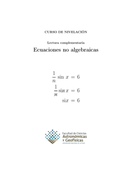 Ecuaciones No Algebraicas