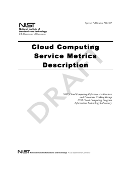 Cloud Computing Service Metrics Description