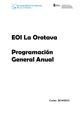 EOI La Orotava Programación General Anual