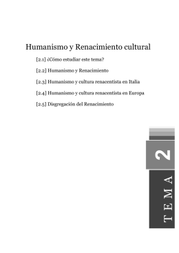 Humanismo y Renacimiento cultural